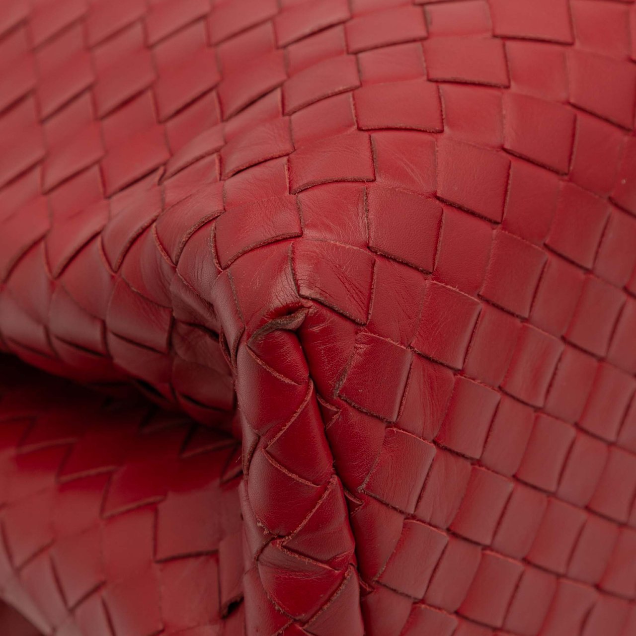 Bottega Veneta Small Nappa Intrecciato Roma Satchel Rood