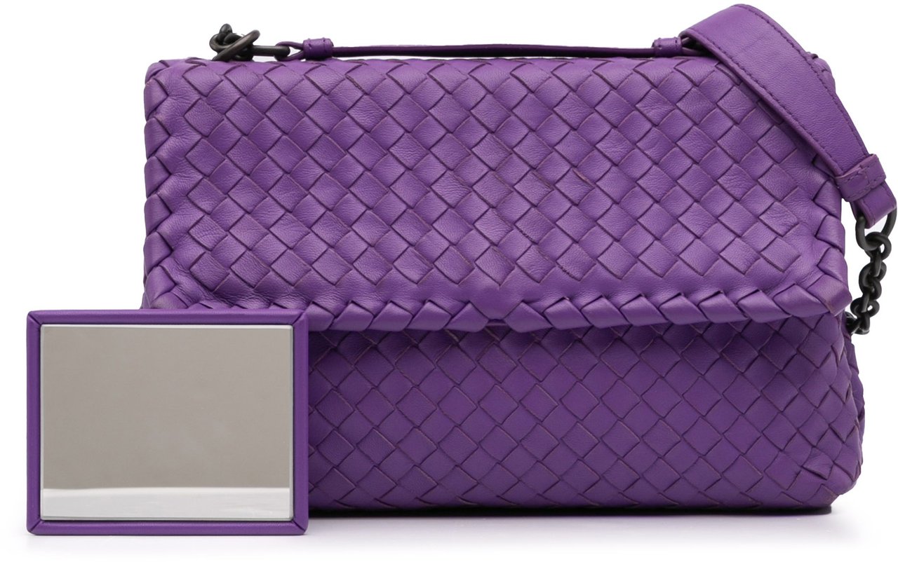 Bottega Veneta Small Nappa Intrecciato Olimpia Shoulder Bag Paars