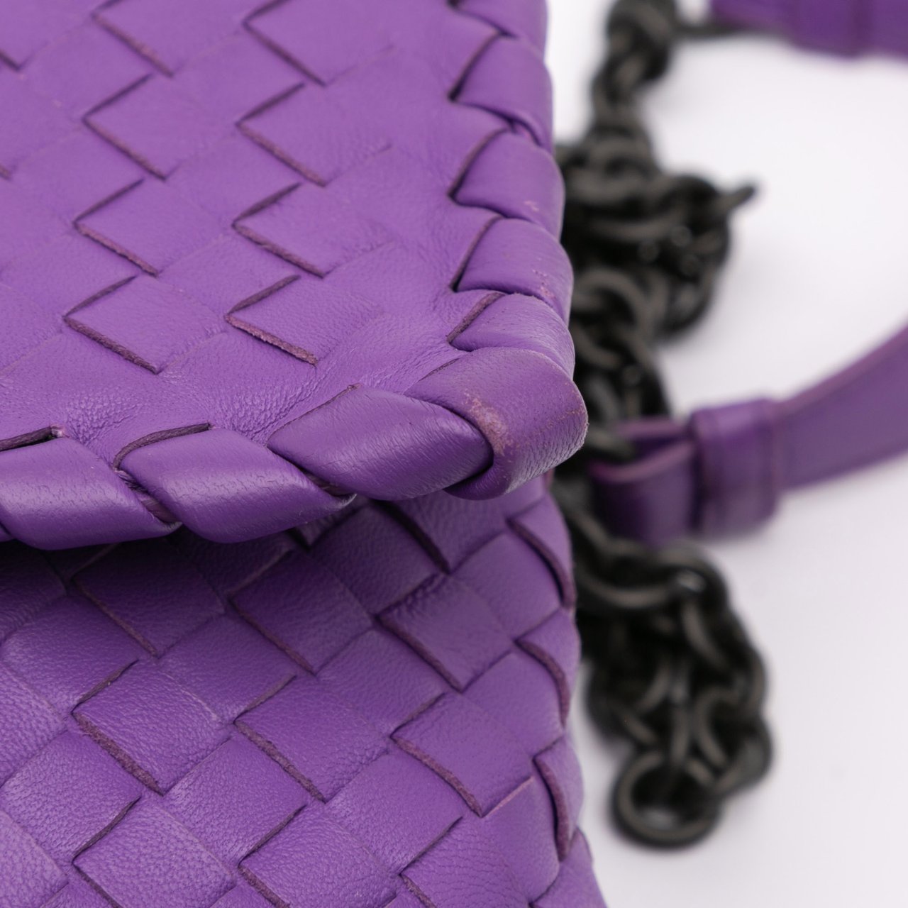 Bottega Veneta Small Nappa Intrecciato Olimpia Shoulder Bag Paars