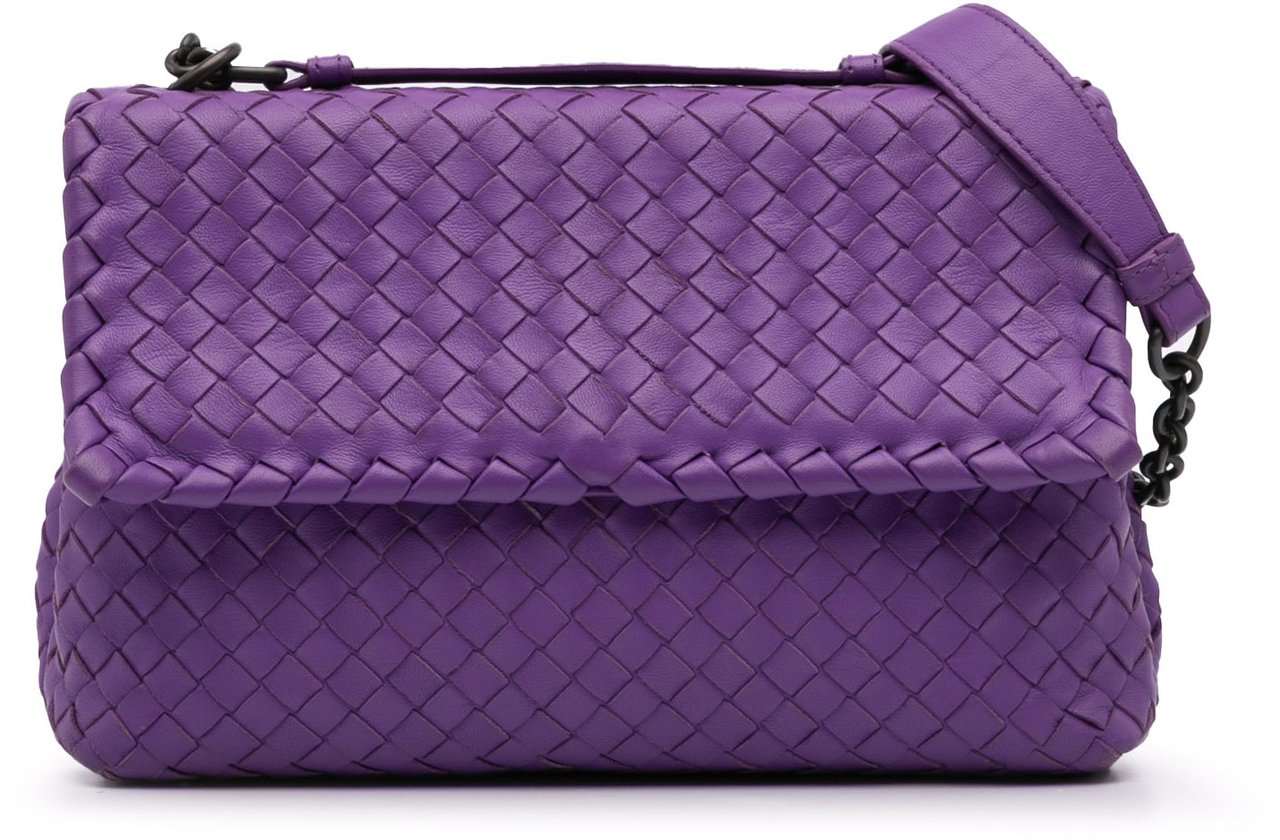 Bottega Veneta Small Nappa Intrecciato Olimpia Shoulder Bag Paars