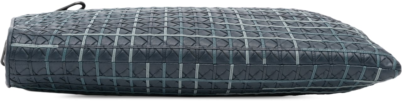 Bottega Veneta Nappa Intrecciato Metropolis Clutch Blauw