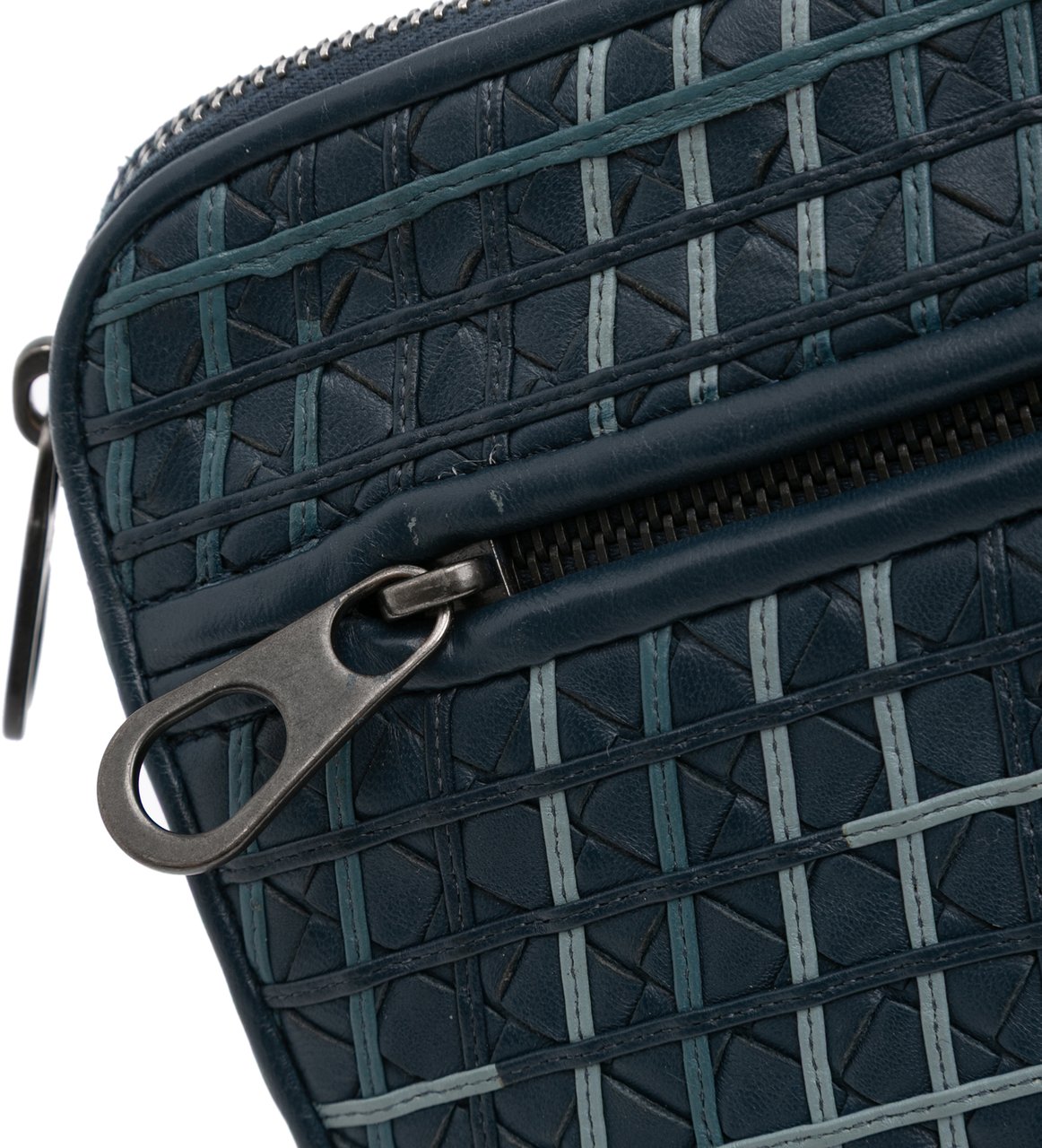 Bottega Veneta Nappa Intrecciato Metropolis Clutch Blauw