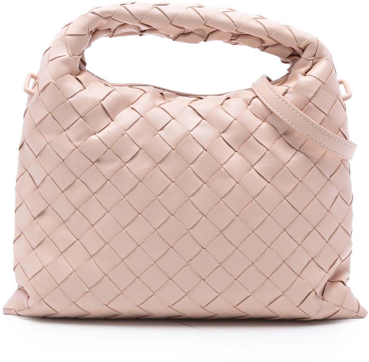 Bottega Veneta Mini Calfskin Intrecciato Hop Satchel Roze