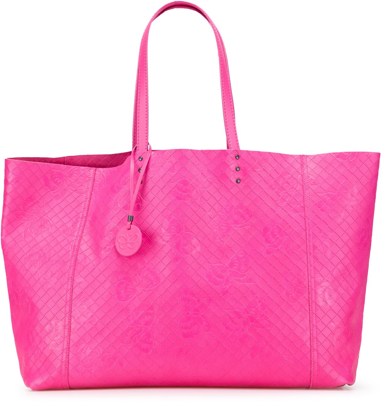 Bottega Veneta Leather Intrecciomirage Butterfly Tote Roze