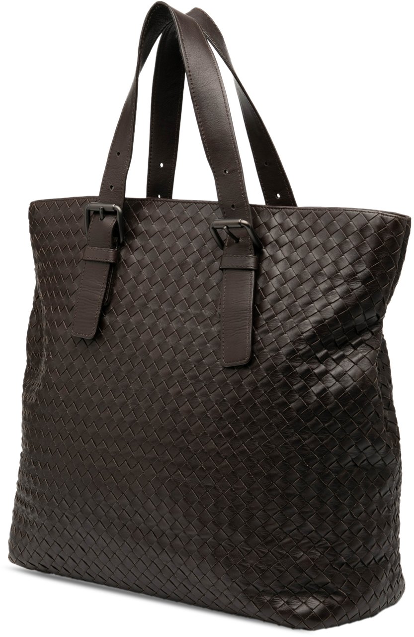Bottega Veneta Nappa Intrecciato Belted Tote Bruin