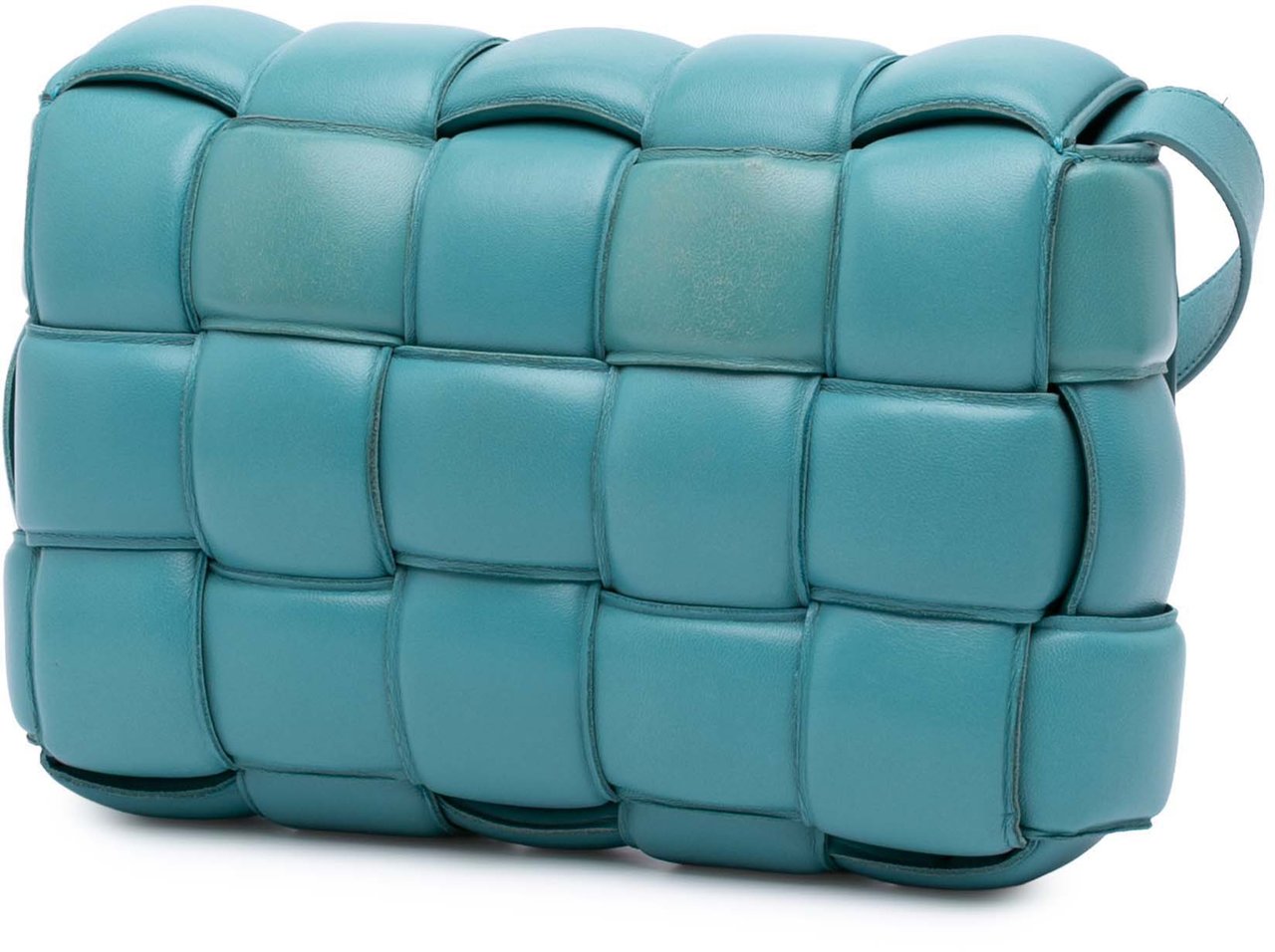 Bottega Veneta Nappa Intrecciato Padded Cassette Crossbody Blauw