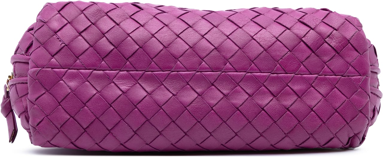 Bottega Veneta Nappa Intrecciato Cosmetic Pouch Paars