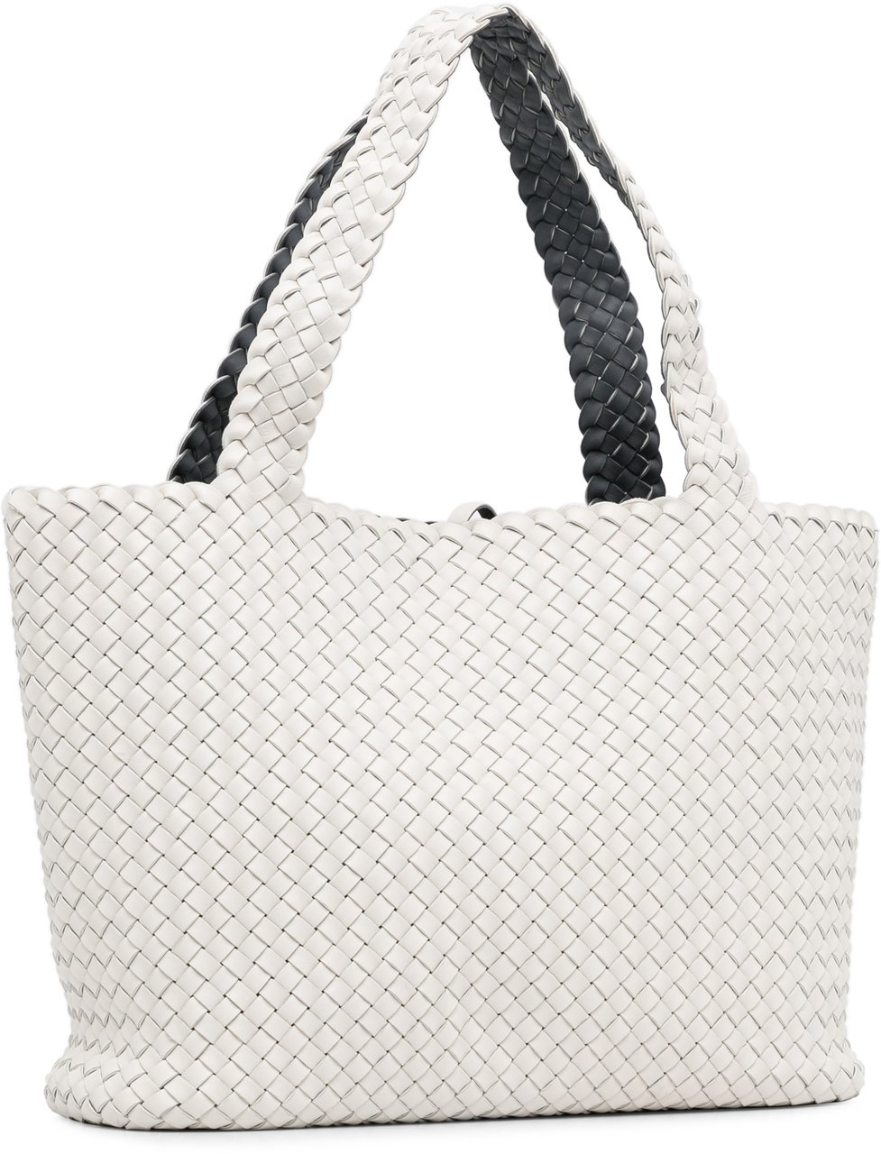 Bottega Veneta Bicolor Intrecciato Tote Wit
