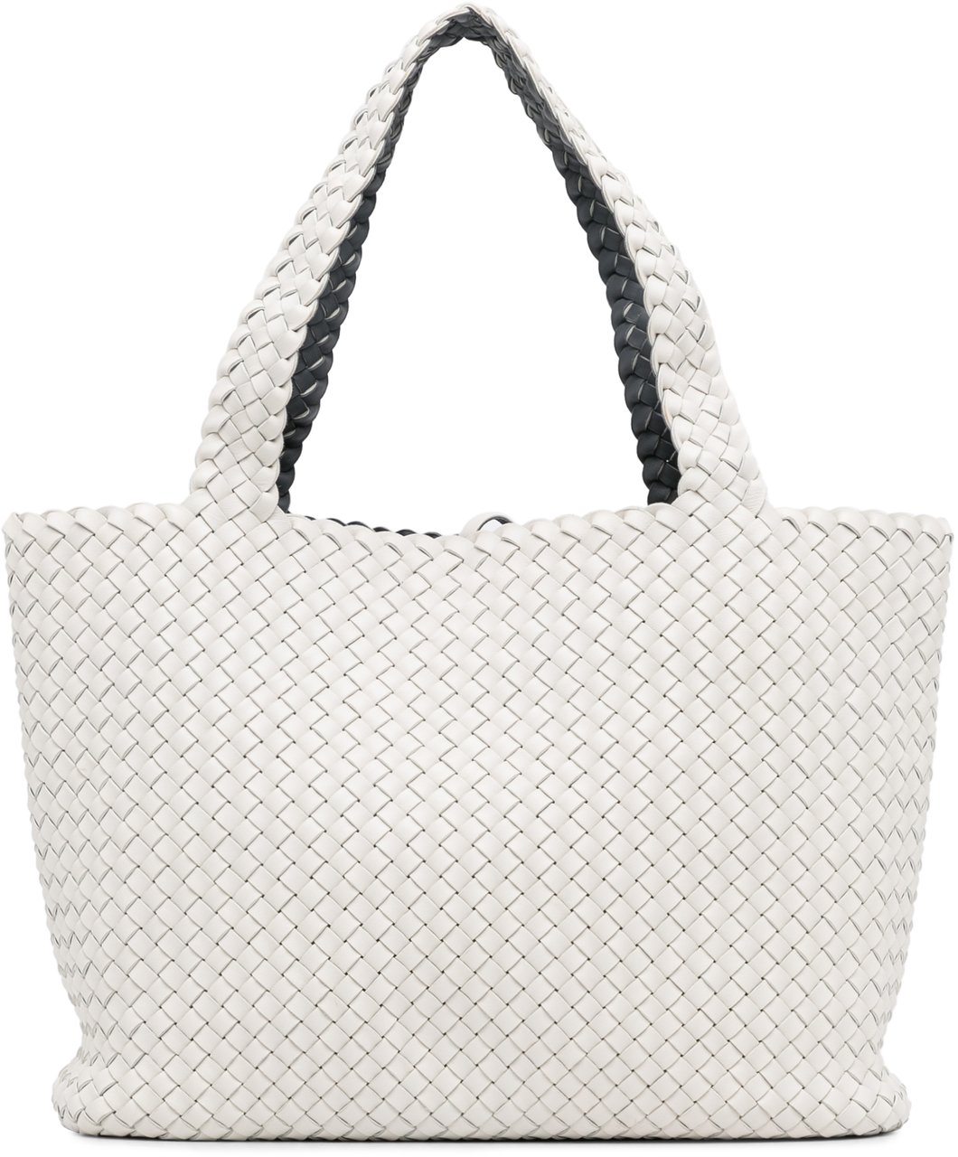 Bottega Veneta Bicolor Intrecciato Tote Wit