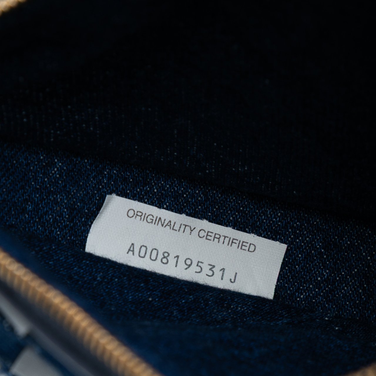 Bottega Veneta Mini Leather and Denim Intrecciato Sunrise Hobo Blauw