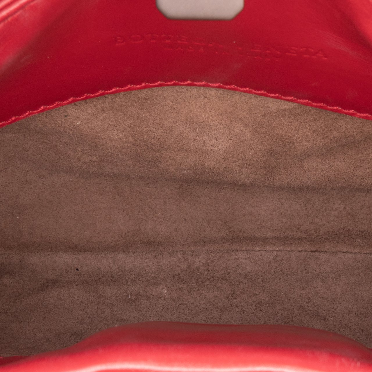 Bottega Veneta Mini Nappa Intrecciato Roma Satchel Rood