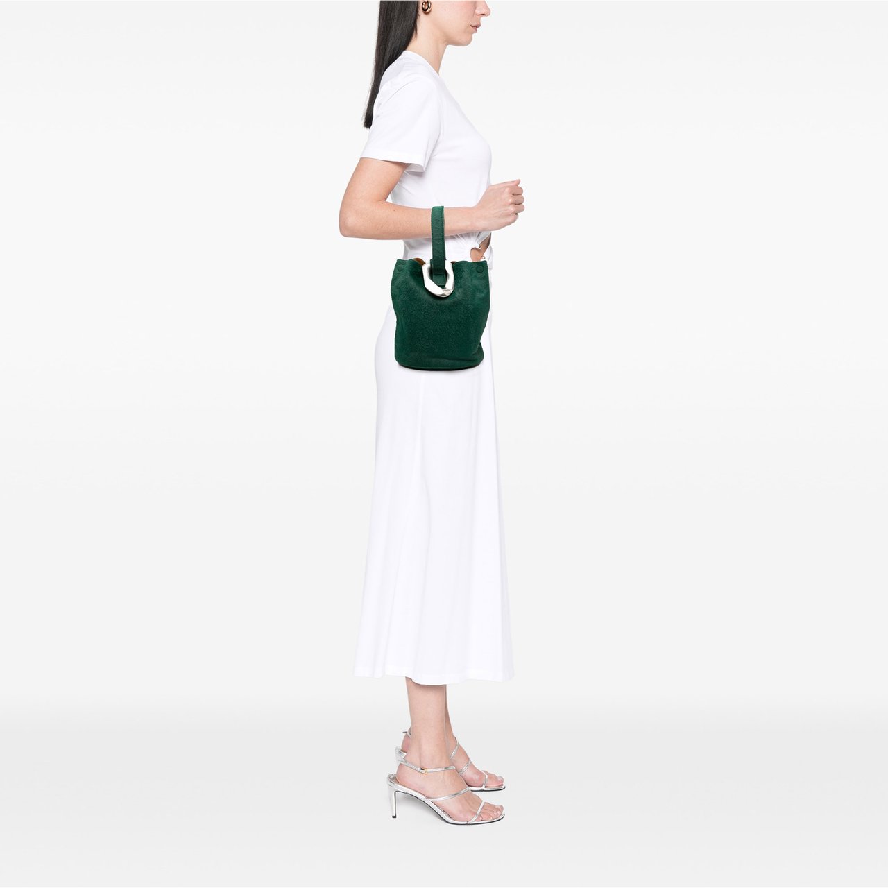Bottega Veneta Small Pony Hair Drop Bucket Bag Groen