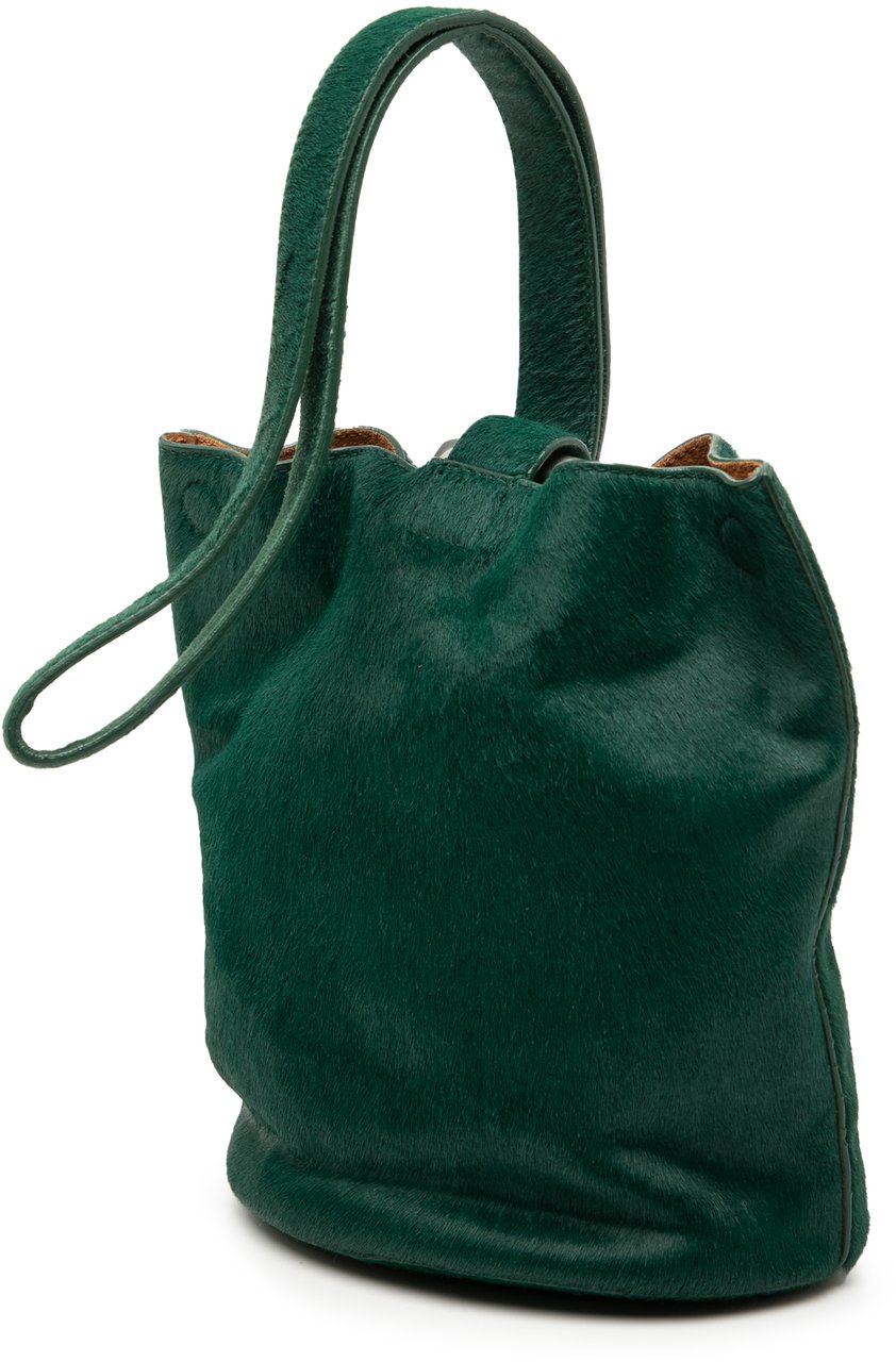 Bottega Veneta Small Pony Hair Drop Bucket Bag Groen