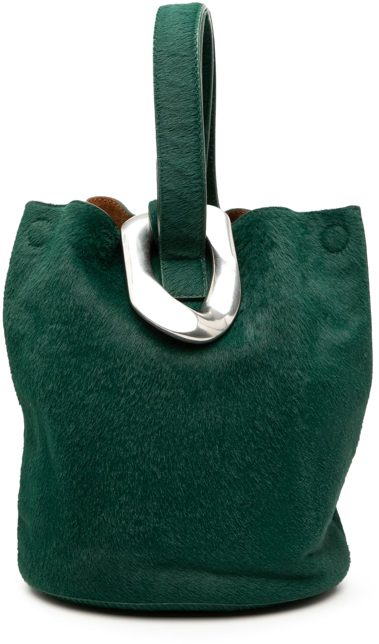Bottega Veneta Small Pony Hair Drop Bucket Bag Groen