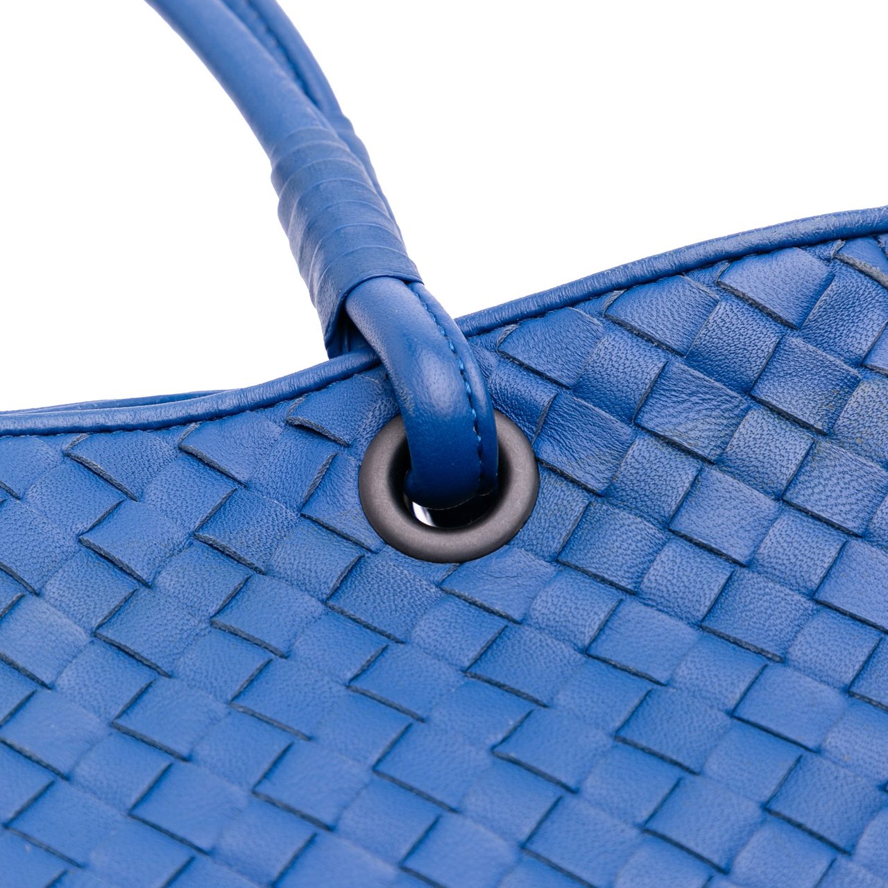 Bottega Veneta Small Nappa Intrecciato Tote Blauw