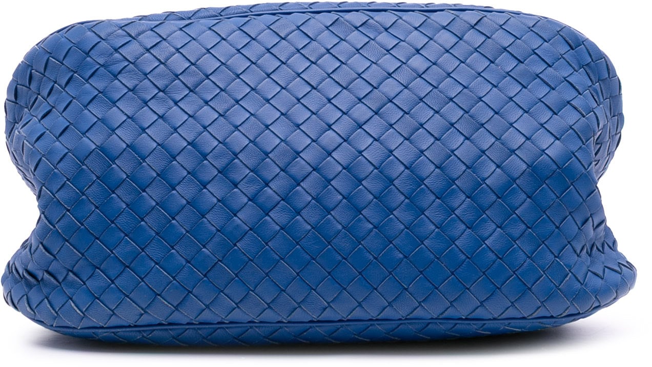 Bottega Veneta Small Nappa Intrecciato Tote Blauw