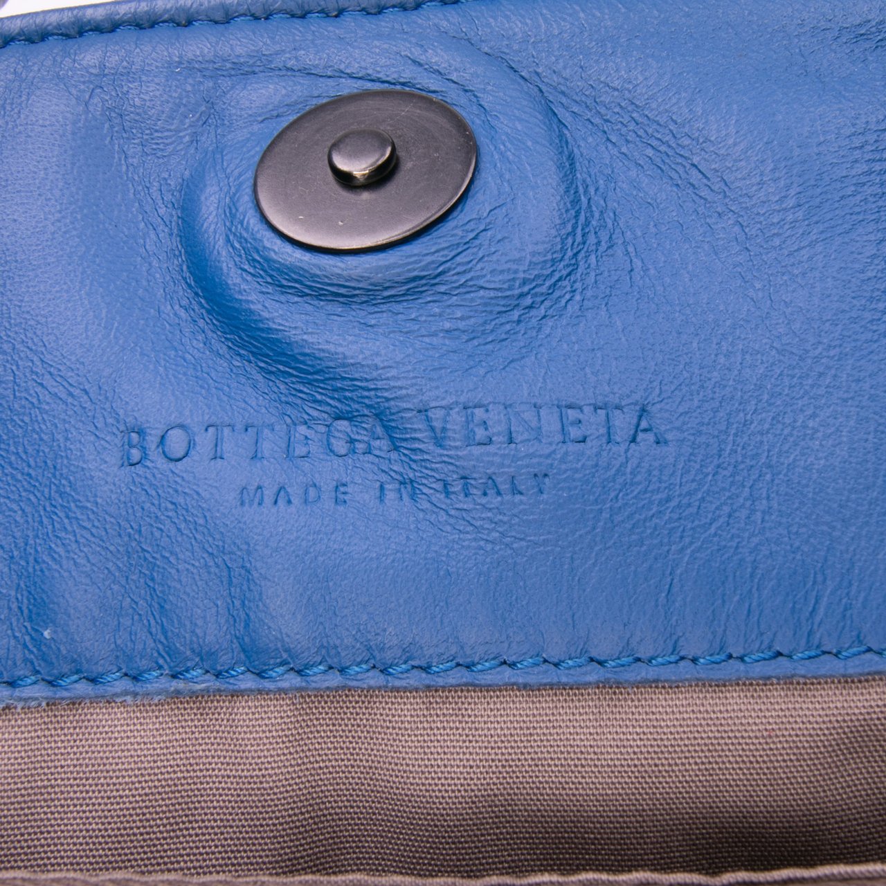 Bottega Veneta Small Nappa Intrecciato Tote Blauw