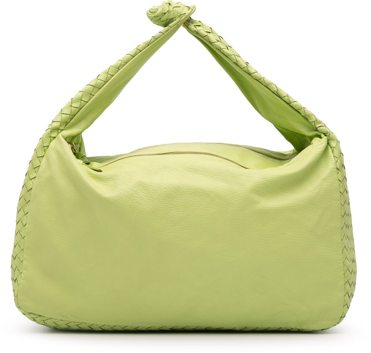 Bottega Veneta Nappa Intrecciato Knot Hobo Groen