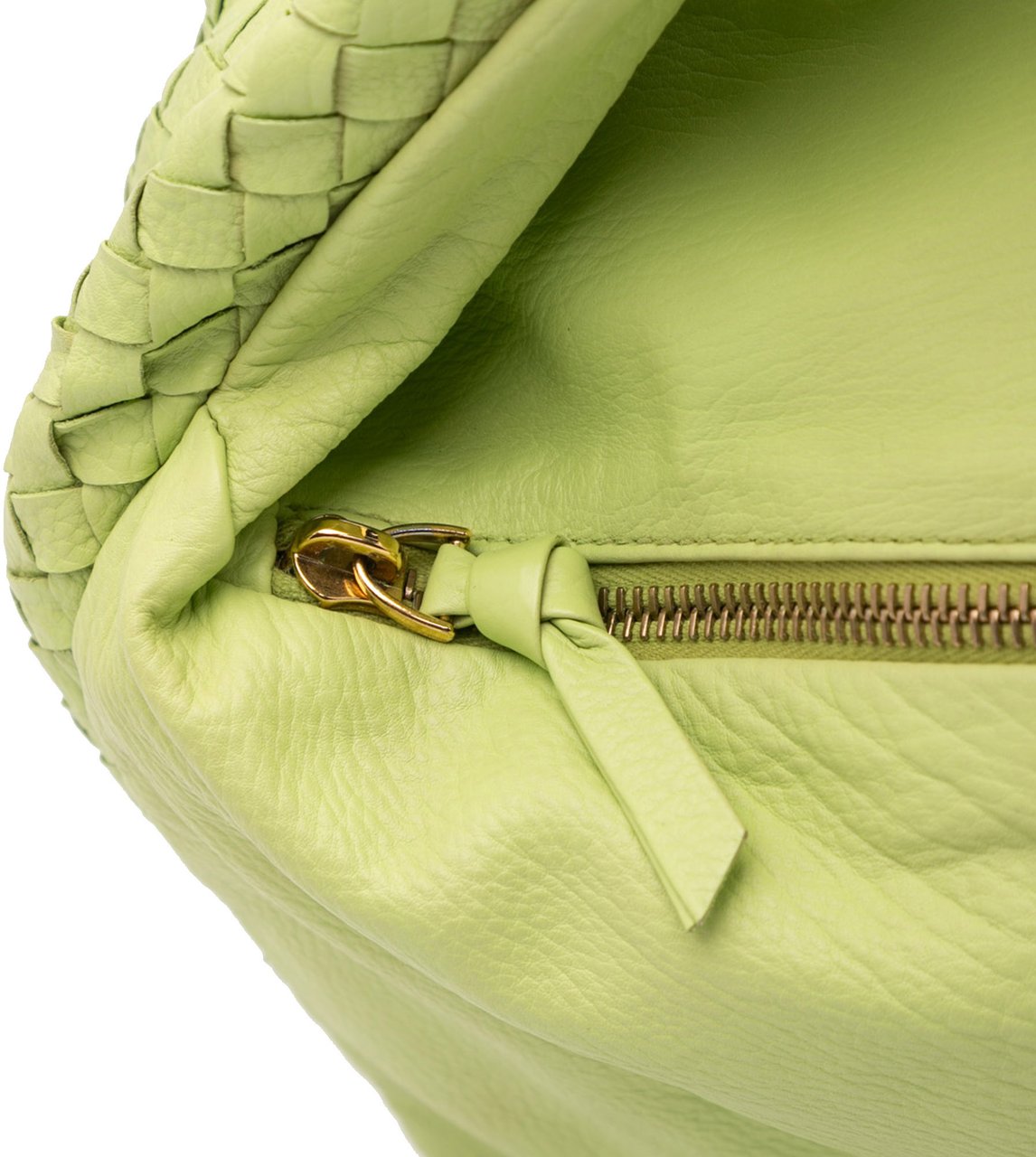 Bottega Veneta Nappa Intrecciato Knot Hobo Groen