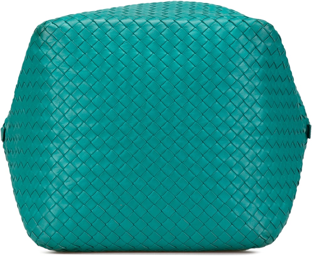 Bottega Veneta Nappa Intrecciato Cube Shoulder Bag Blauw