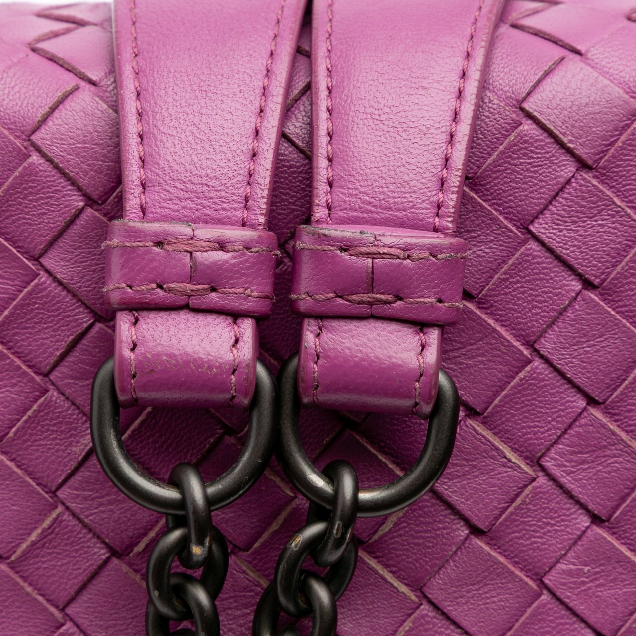 Bottega Veneta Small Nappa Intrecciato Olympia Shoulder Bag Paars