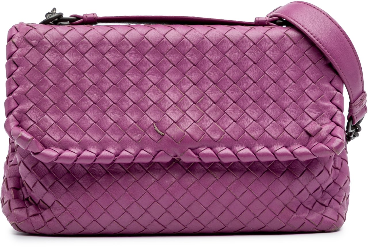 Bottega Veneta Small Nappa Intrecciato Olympia Shoulder Bag Paars