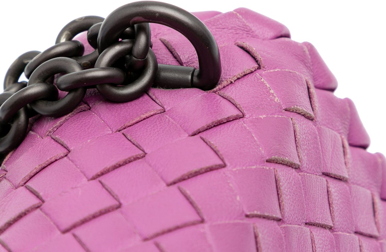 Bottega Veneta Small Nappa Intrecciato Olympia Shoulder Bag Paars