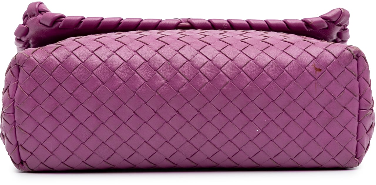 Bottega Veneta Small Nappa Intrecciato Olympia Shoulder Bag Paars