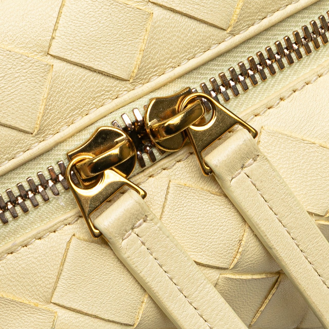 Bottega Veneta Mini Nappa Intrecciato Bauletto Satchel Geel