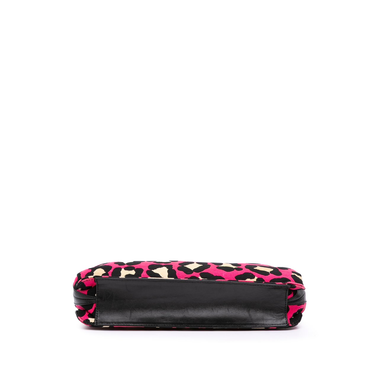 Bottega Veneta Leopard Print Canvas Shoulder Bag Roze