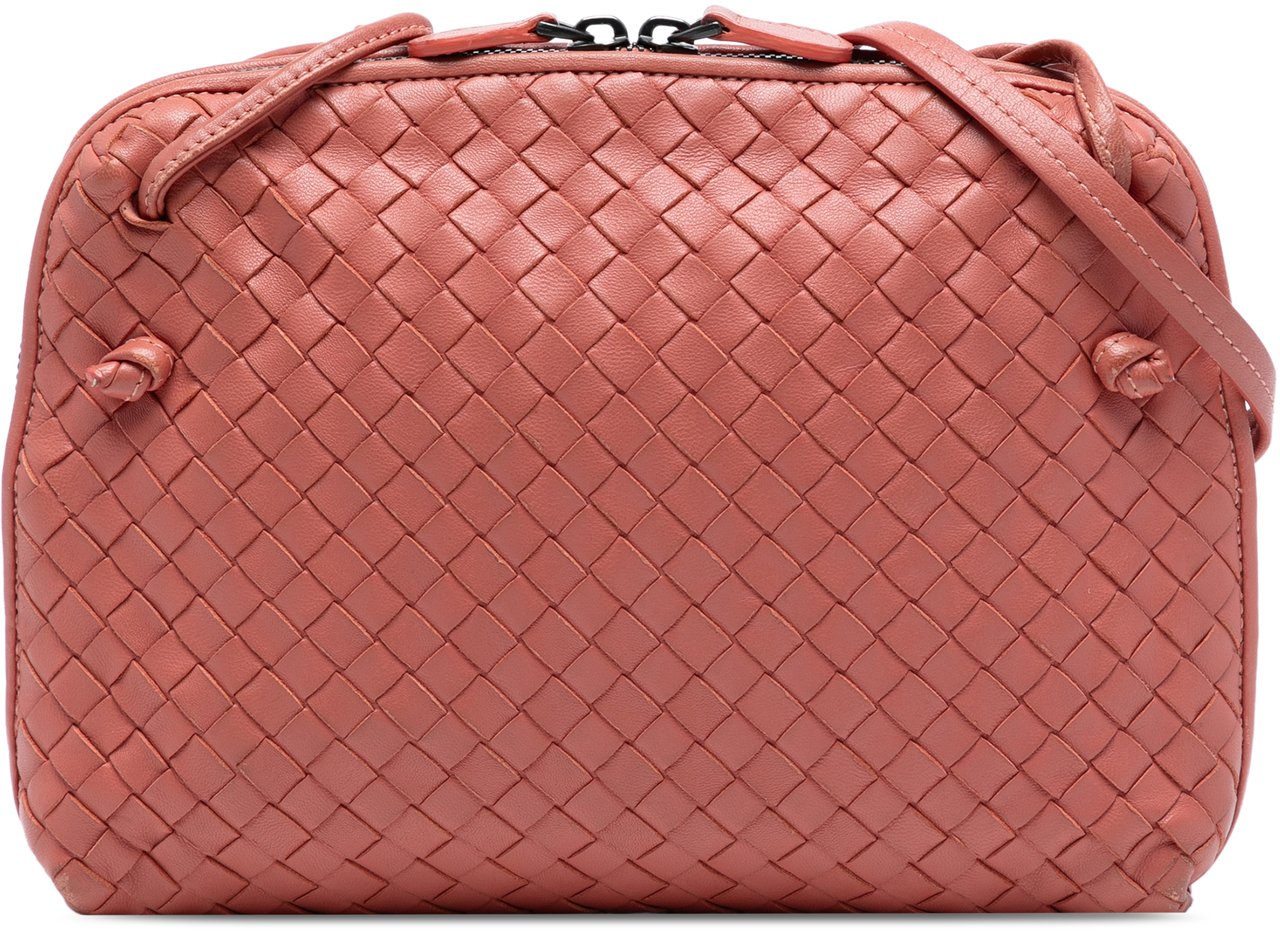 Bottega Veneta Nappa Intrecciato Nodini Crossbody Roze