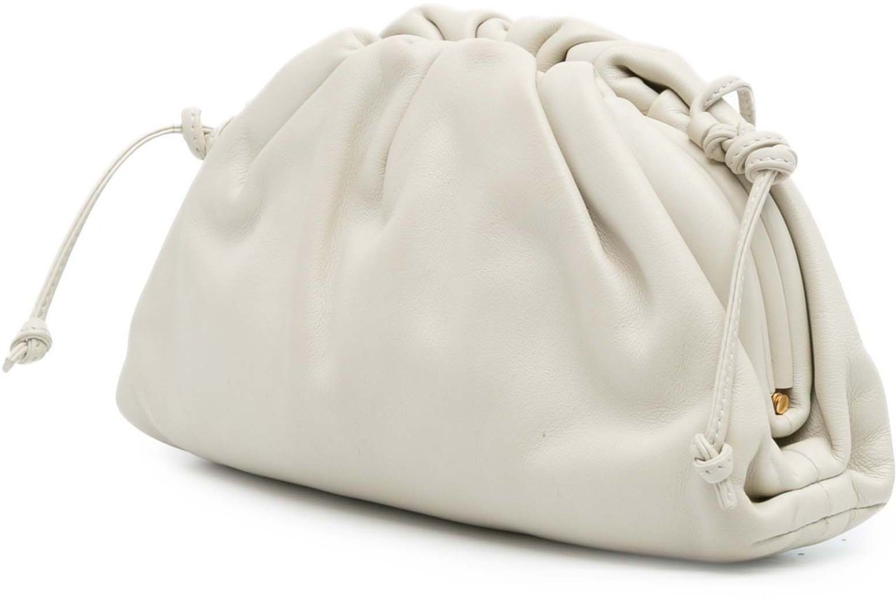 Bottega Veneta Lambskin The Mini Pouch Crossbody Wit