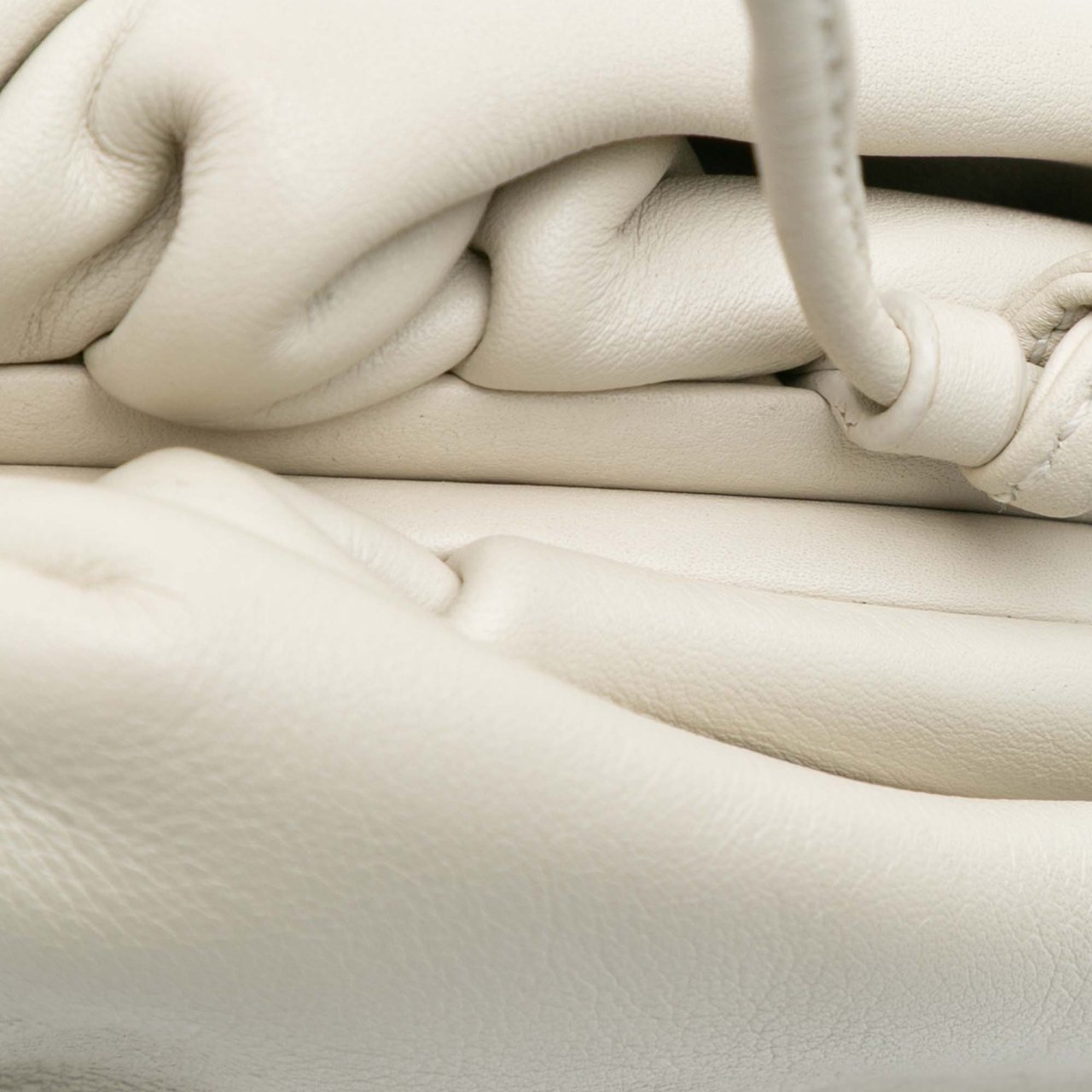 Bottega Veneta Lambskin The Mini Pouch Crossbody Wit