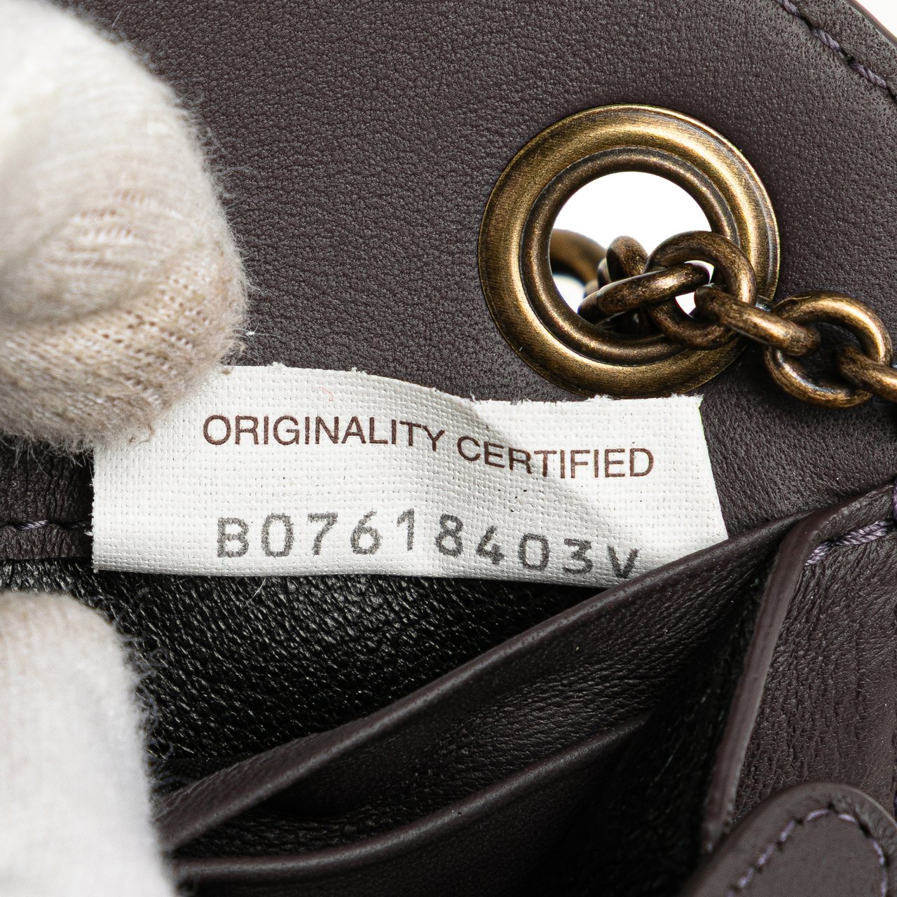 Bottega Veneta Nappa Intrecciato Chain Wallet Grijs