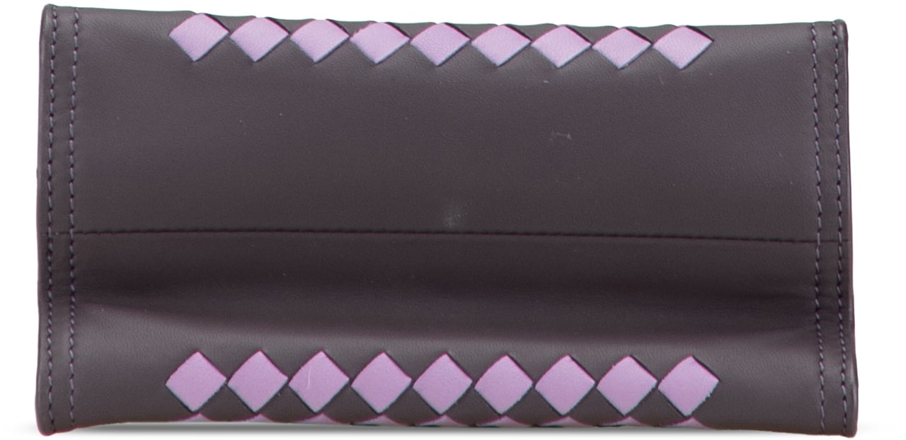 Bottega Veneta Nappa Intrecciato Chain Wallet Grijs