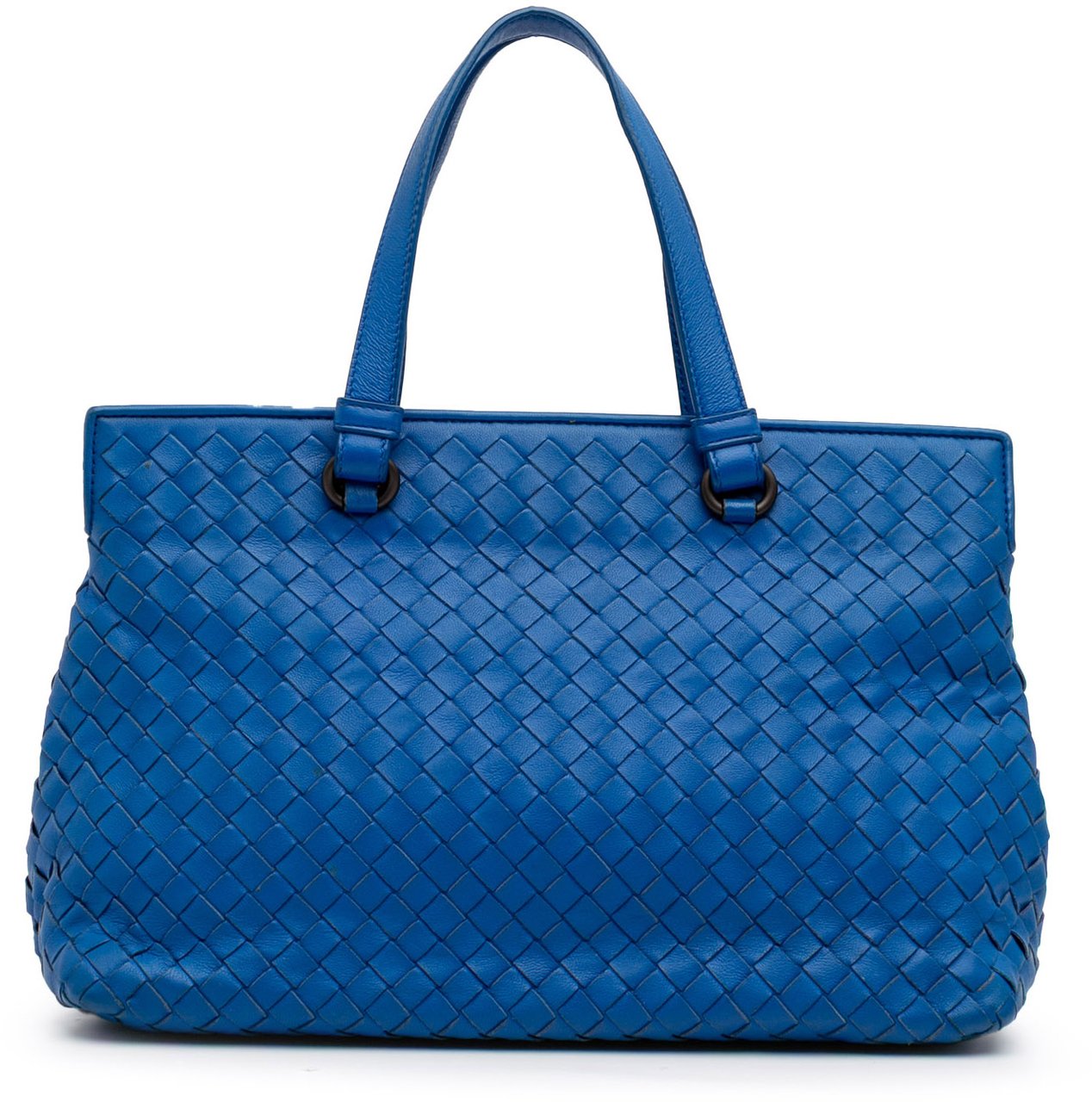 Bottega Veneta Small Nappa Intrecciato Accordion Satchel Blauw