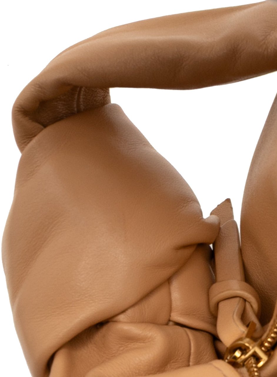 Bottega Veneta Mini Calfskin Double Knot Bag Bruin