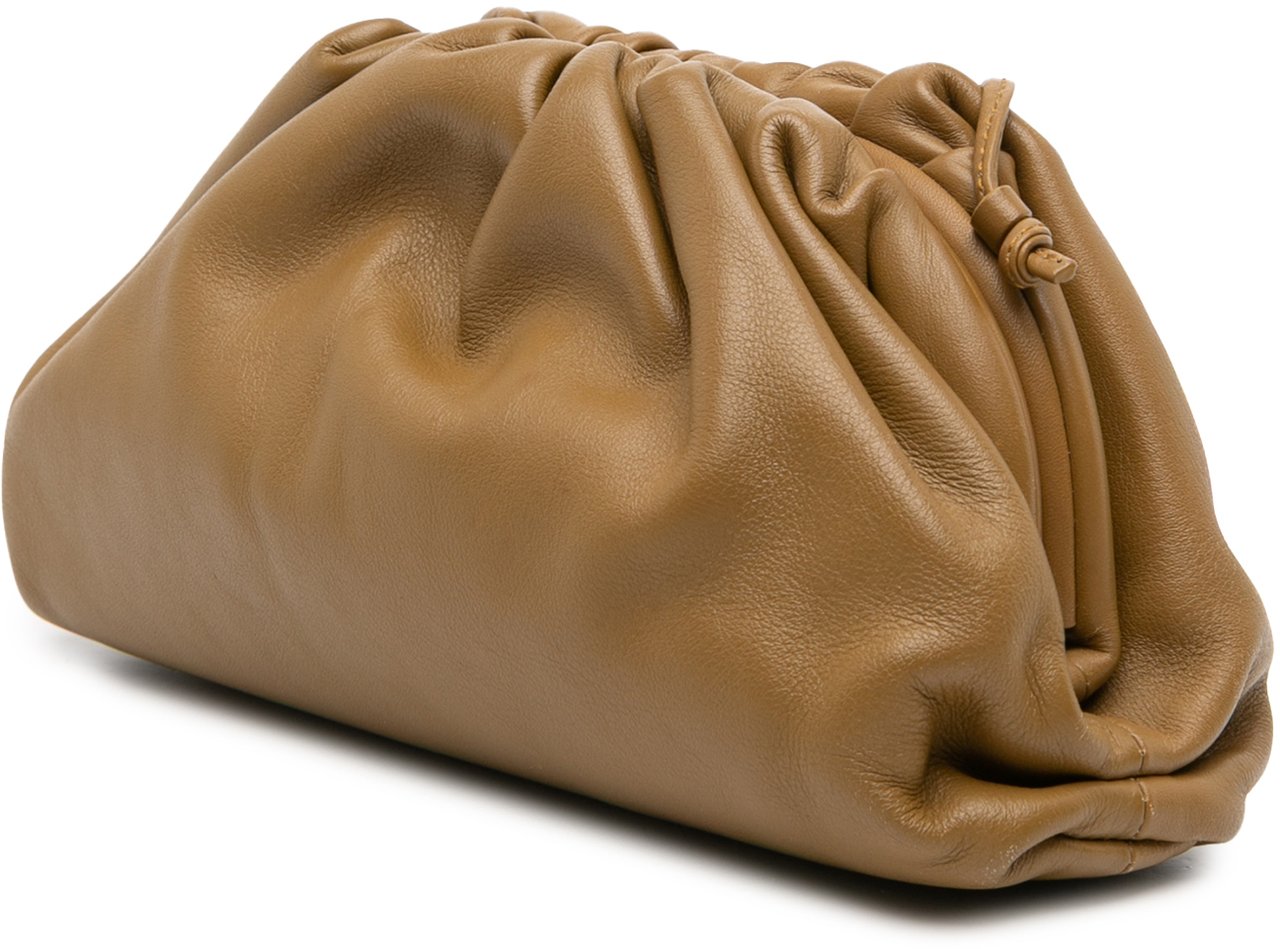 Bottega Veneta Lambskin The Mini Pouch Crossbody Bruin