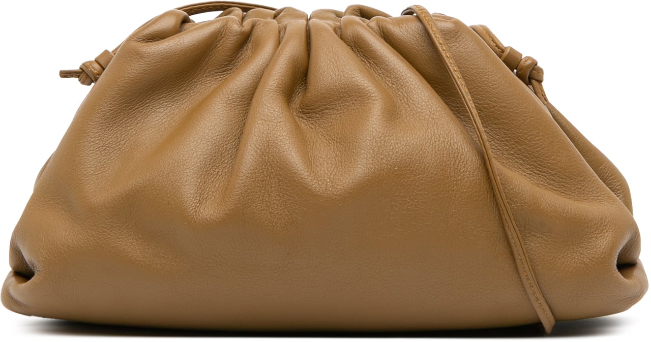 Bottega Veneta Lambskin The Mini Pouch Crossbody Bruin