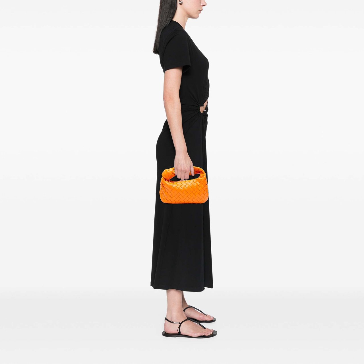 Bottega Veneta Mini Nappa Intrecciato Jodie Oranje