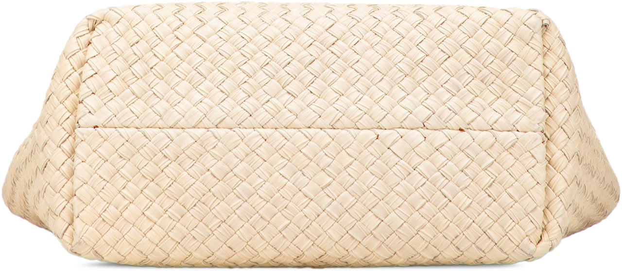 Bottega Veneta Small Lambskin Intreccio Cabat Tote Bruin