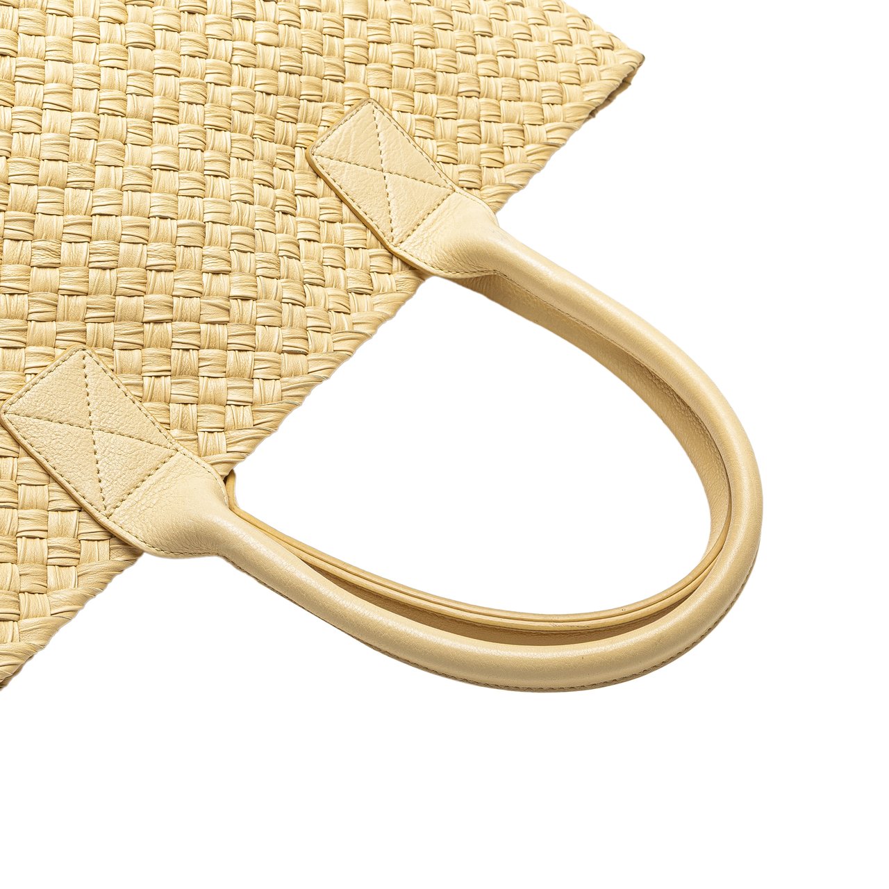 Bottega Veneta Small Lambskin Intreccio Cabat Tote Bruin