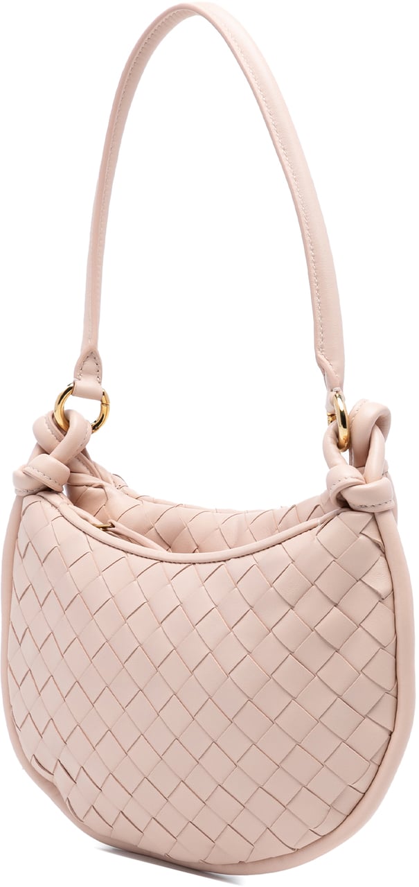 Bottega Veneta Small Nappa Intrecciato Gemelli Hobo Roze