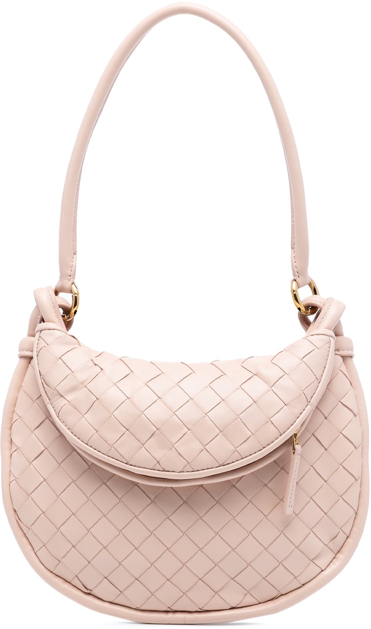 Bottega Veneta Small Nappa Intrecciato Gemelli Hobo Roze