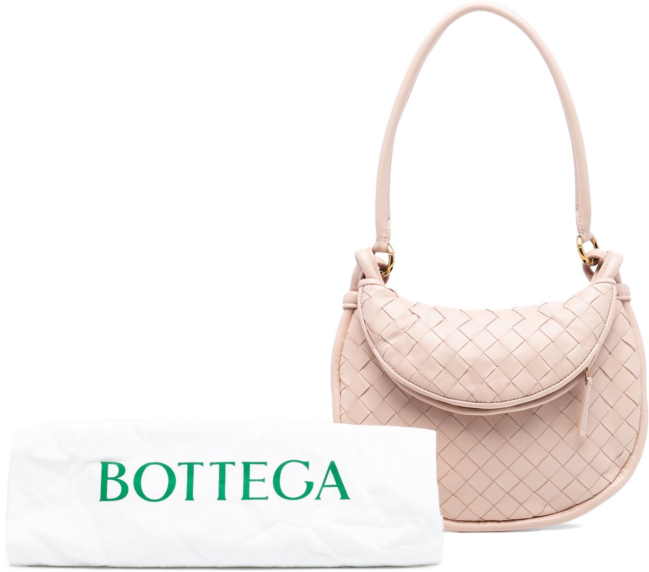 Bottega Veneta Small Nappa Intrecciato Gemelli Hobo Roze