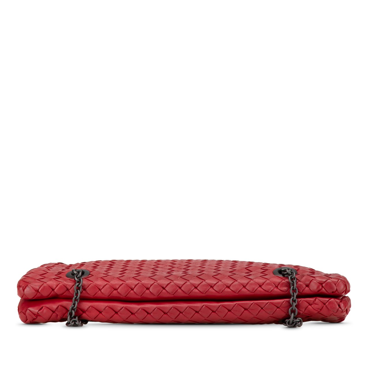 Bottega Veneta Nappa Intrecciato Duo Shoulder Bag Rood