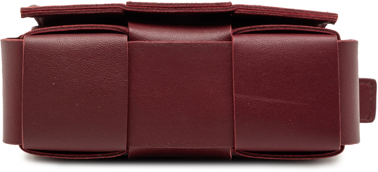 Bottega Veneta Candy Nappa Intrecciato Cassette Crossbody Rood