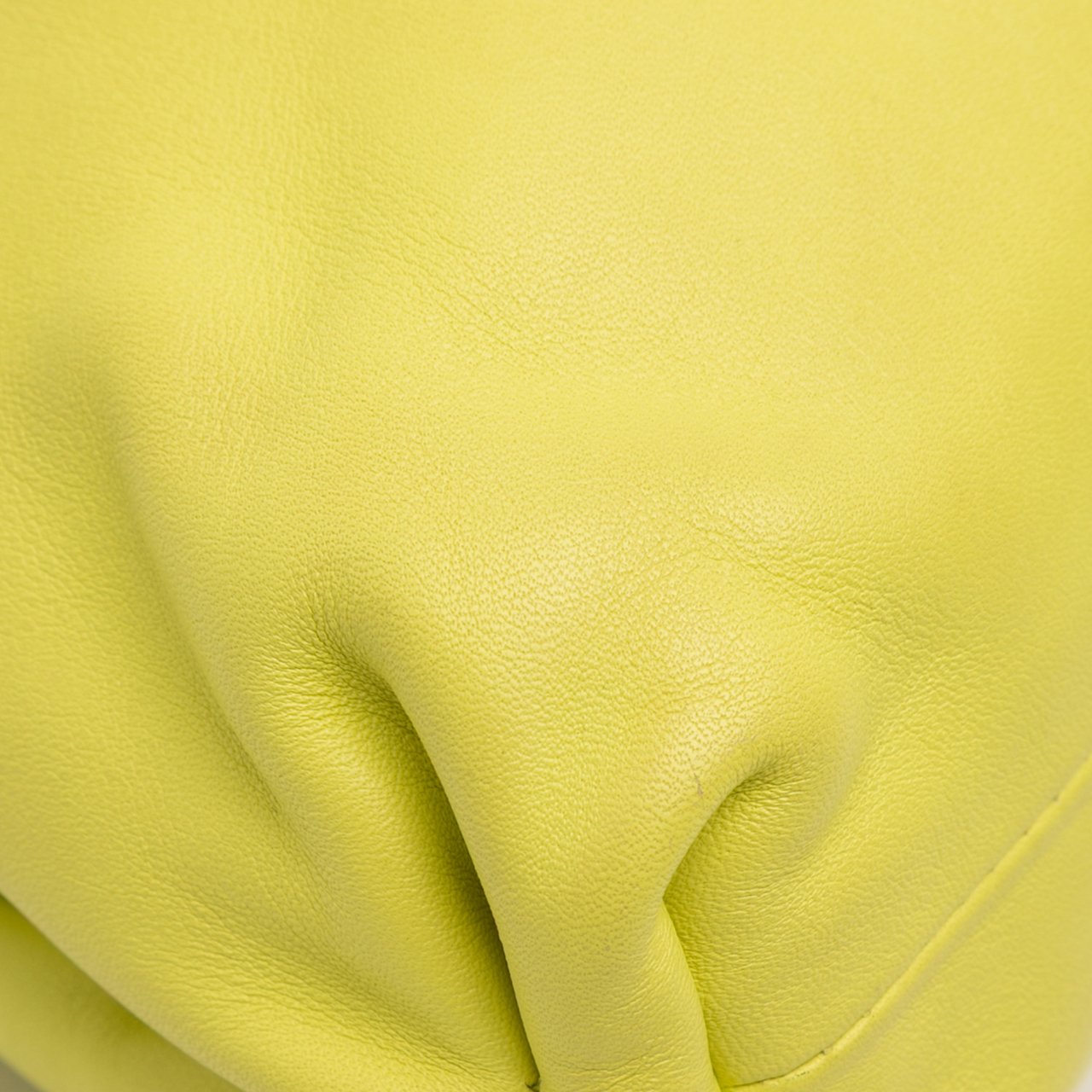 Bottega Veneta Lambskin The Mini Pouch Crossbody Geel