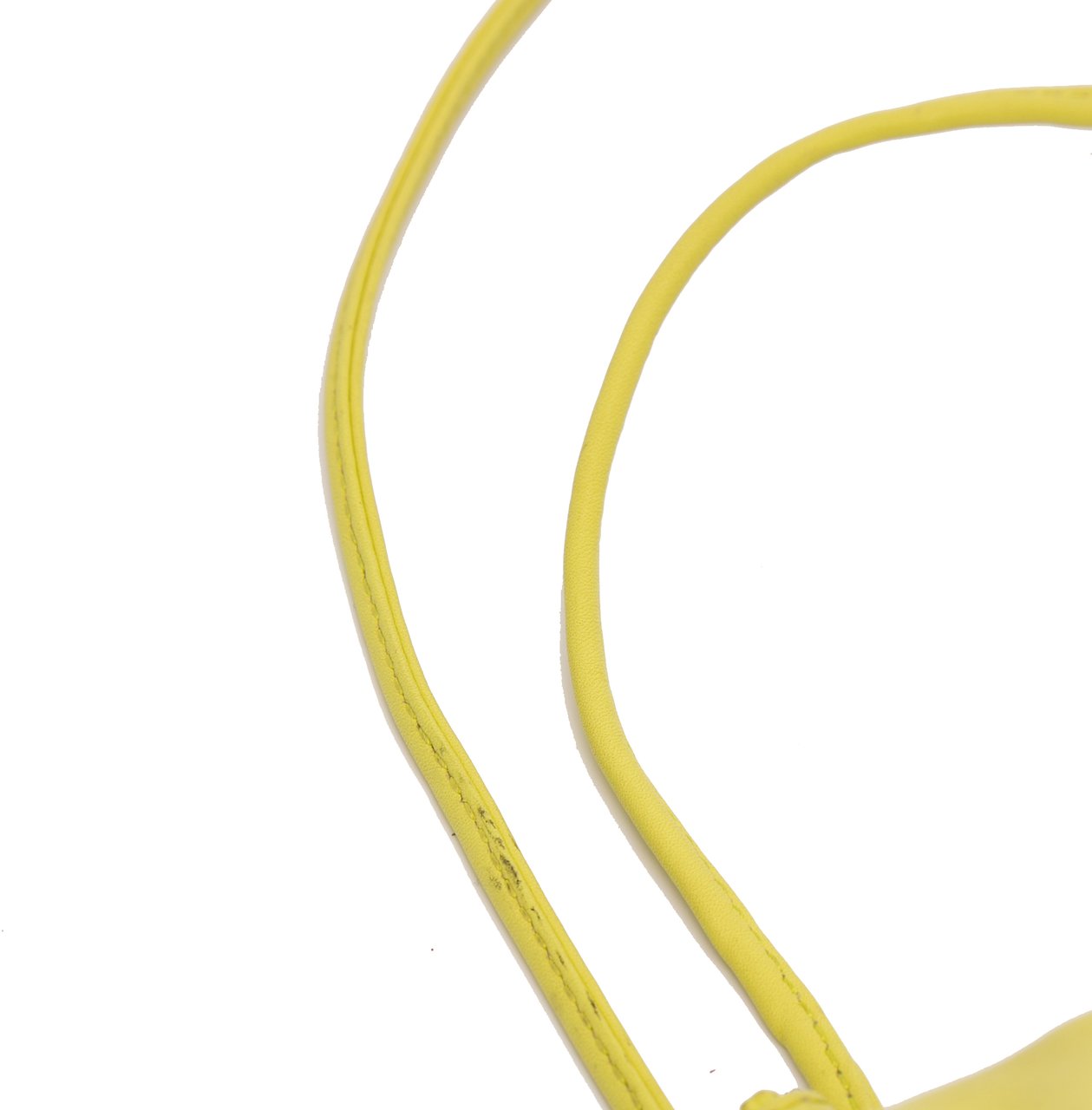 Bottega Veneta Lambskin The Mini Pouch Crossbody Geel