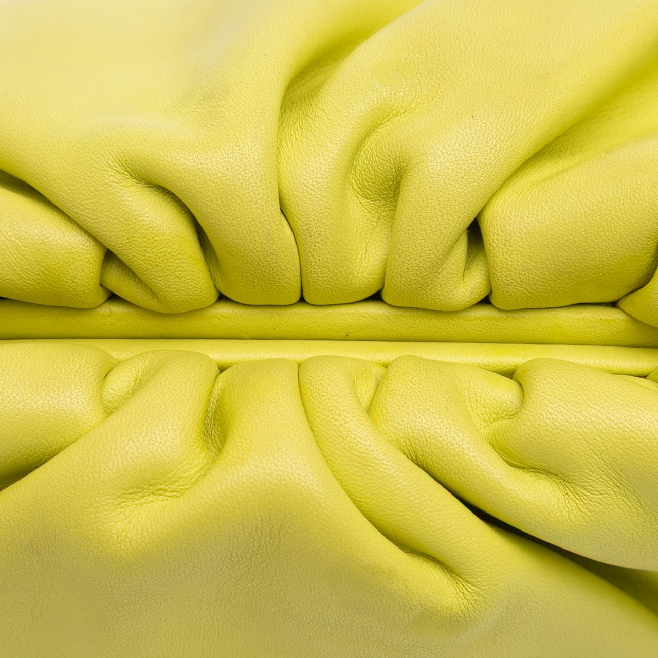 Bottega Veneta Lambskin The Mini Pouch Crossbody Geel